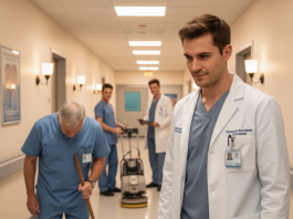 Pored kreveta njegovog oca