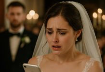 Tijekom vjenčanja, mladenka je izvadila telefon ispod haljine i, nakon što ga je pročitala, u suzama je istrčala iz dvorane