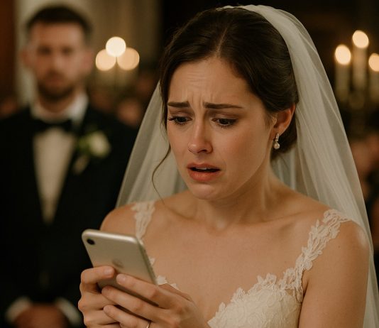Tijekom vjenčanja, mladenka je izvadila telefon ispod haljine i, nakon što ga je pročitala, u suzama je istrčala iz dvorane