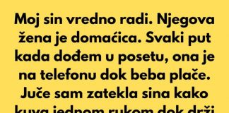 Apsolutno odbijam da tolerišem lenjost svoje snaje — moj sin zaslužuje ženu, a ne nekoga ko živi na njegov račun.