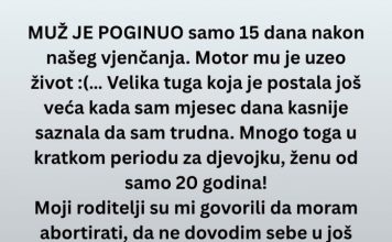 Saznala je da je trudna nakon pogibije muža a onda je odlučila ovo …
