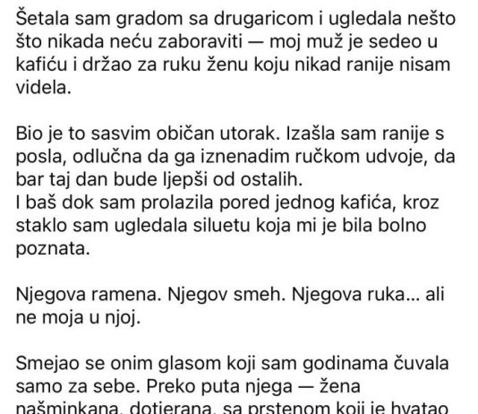 Ušla sam u kafić i videla ih zajedno — ali njen izraz lica sve je rekao