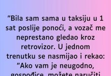 “Bila sam sama u taksiju…”