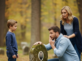 Ušao sam u šumu sa svojom obitelji — ali kada je moj sin pokazao na nadgrobni spomenik i šapnuo, „Tata… to si ti,“ sve što sam mislio da znam, srušilo se.