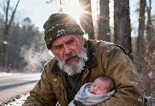 Skočio sam u jarak, odgurnuo trnje… i zaledio se: nosiljka za bebu, skrivena kao đubre. „Bože… ko ostavlja bebu ovde?!“ Zategnuo sam ćebe oko nje i šapnuo: „Polako. Držim te. Sada si sigurna.“ I u tom trenutku, znao sam da danas ne lovim—borim se za život… i istina iza tog plača tek je počinjala…