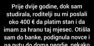 Prije dvije godine, dok sam studirala