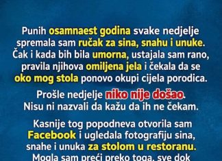 Nedeljni rucak za sina i snaju…
