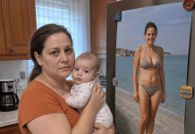 Moj muž je zalepio fotografiju žene svog brata na naš frižider kako bi me „motivisao da smršam“ — ali kada je njegov otac to video, postavio ga je na mesto.