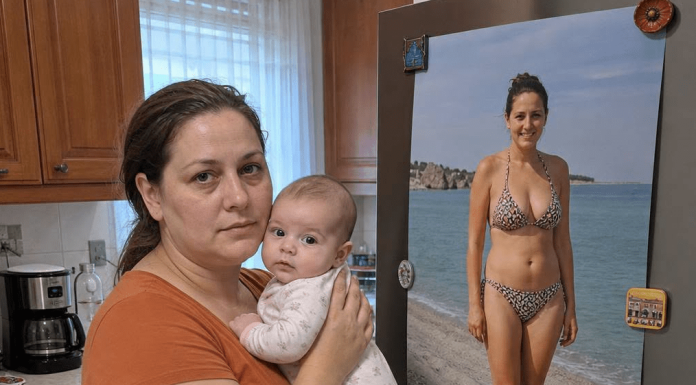 Moj muž je zalepio fotografiju žene svog brata na naš frižider kako bi me „motivisao da smršam“ — ali kada je njegov otac to video, postavio ga je na mesto.