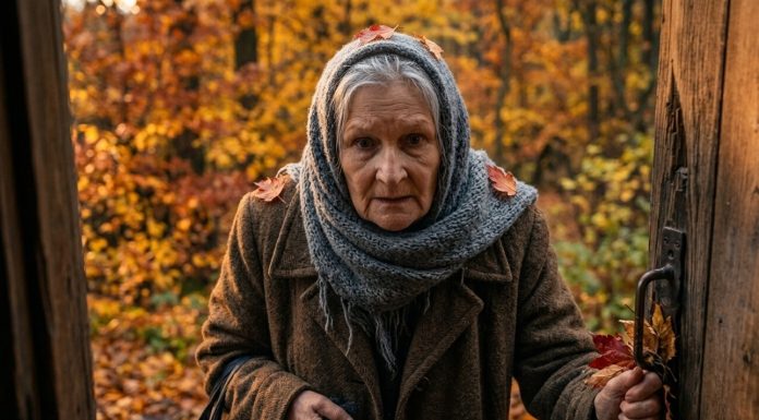 U dva sata ujutro otvorila sam vrata nepoznatoj starijoj ženi s štakom i ogromnom torbom, iako sam bila sama u kući s četvoro djece – a ujutro me čekao pravi užas 😢😨