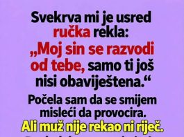 Svekrva mi je usred ručka rekla da se njen sin razvodi od mene
