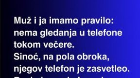 U našoj kući postoji jedno jednostavno pravilo: nema telefona za večerom. Taj deo dana posvećen je porodici, razgovoru i međusobnom slušanju ali….
