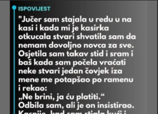 “Jučer sam stajala u redu u na kasi…”